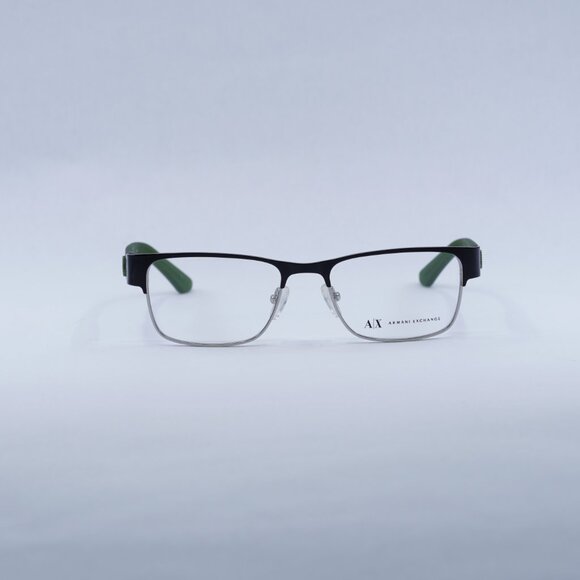 ?️ New Armani Exchange AX1012 6045 Eyeglasses - Black/Silver/Green Frame 51mm main image 9